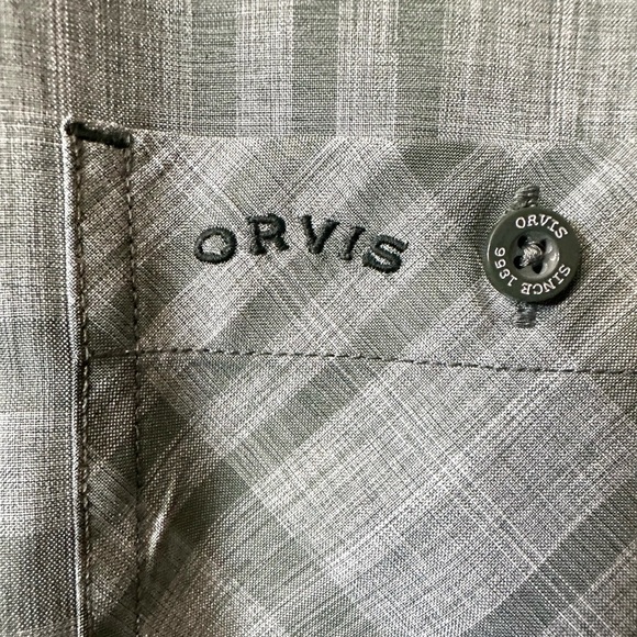 Orvis Classic Collection Green Plaid Short Sleeve Button Down Shirt Mens Size M - Picture 5 of 9